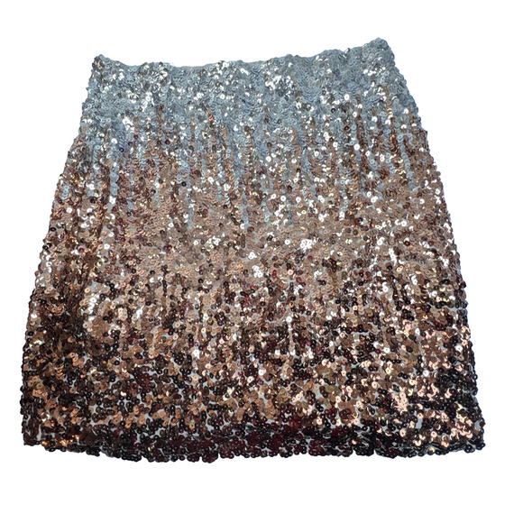 Maner Sequin Skirt Ombre Gold Women XXL Mini Party Sparkly Sabrina Nigth Out - Picture 1 of 9